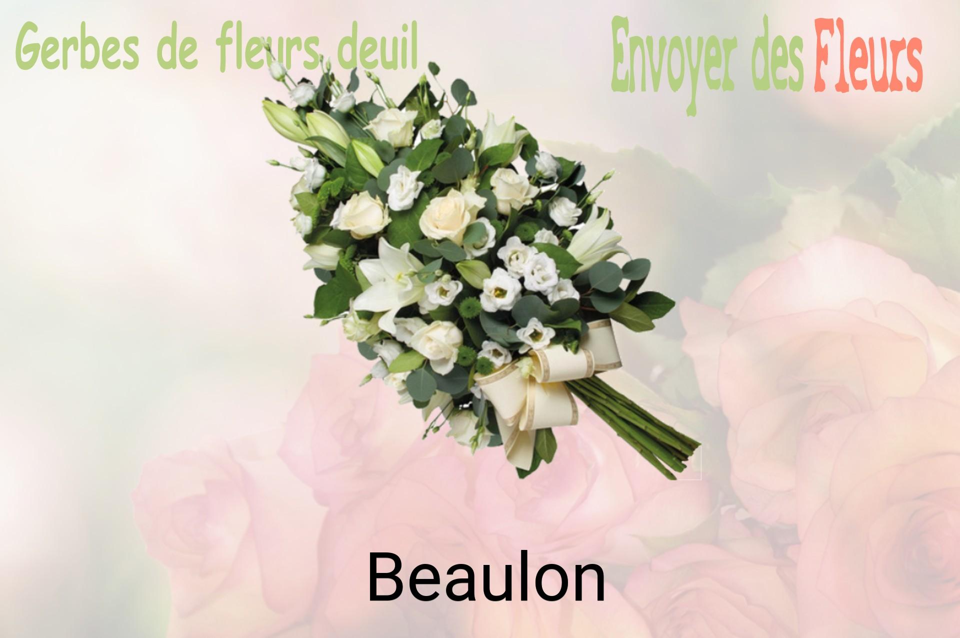 Gerbe de fleurs de deuil livrée à Beaulon